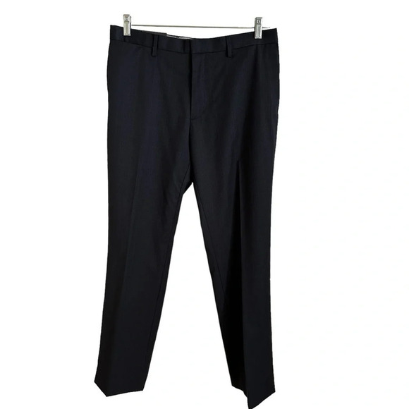 NWT Banana Republic Mens 32/32 Navy Blue Classic Fit Wool Dress Pants Career New